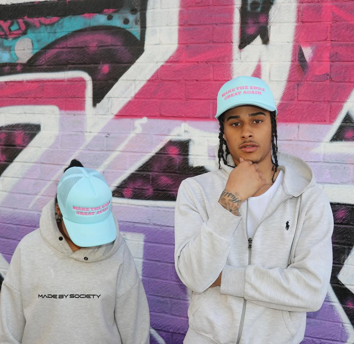 Original Baby Blue & Pink M.T.E.G.A Trucker